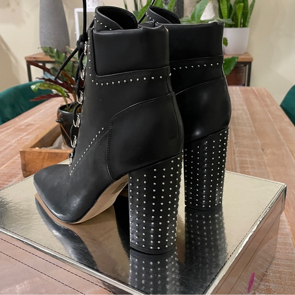 Sigerson Morrison studded block heel Boots size 8.5 - Picture 6 of 14